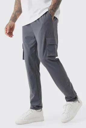 Tall Elasticated Lightweight Technical Stretch Skinny Cargo Pants
