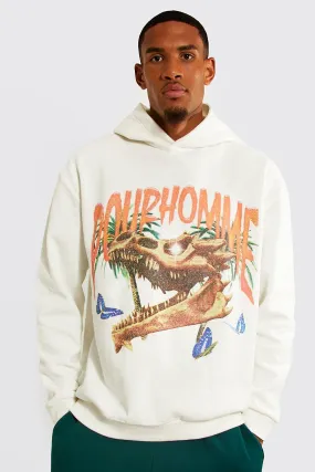 Tall Oversized Dinosaur Butterfly Hoodie