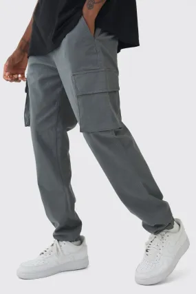 Tall Slim Fit Elasticated Waist Cuffed Cargo Pants