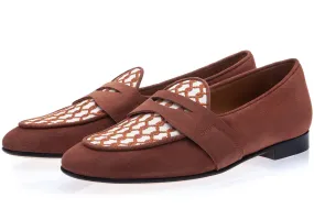 TANGERINE 9.1 VELUKID PECAN BELGIAN LOAFERS