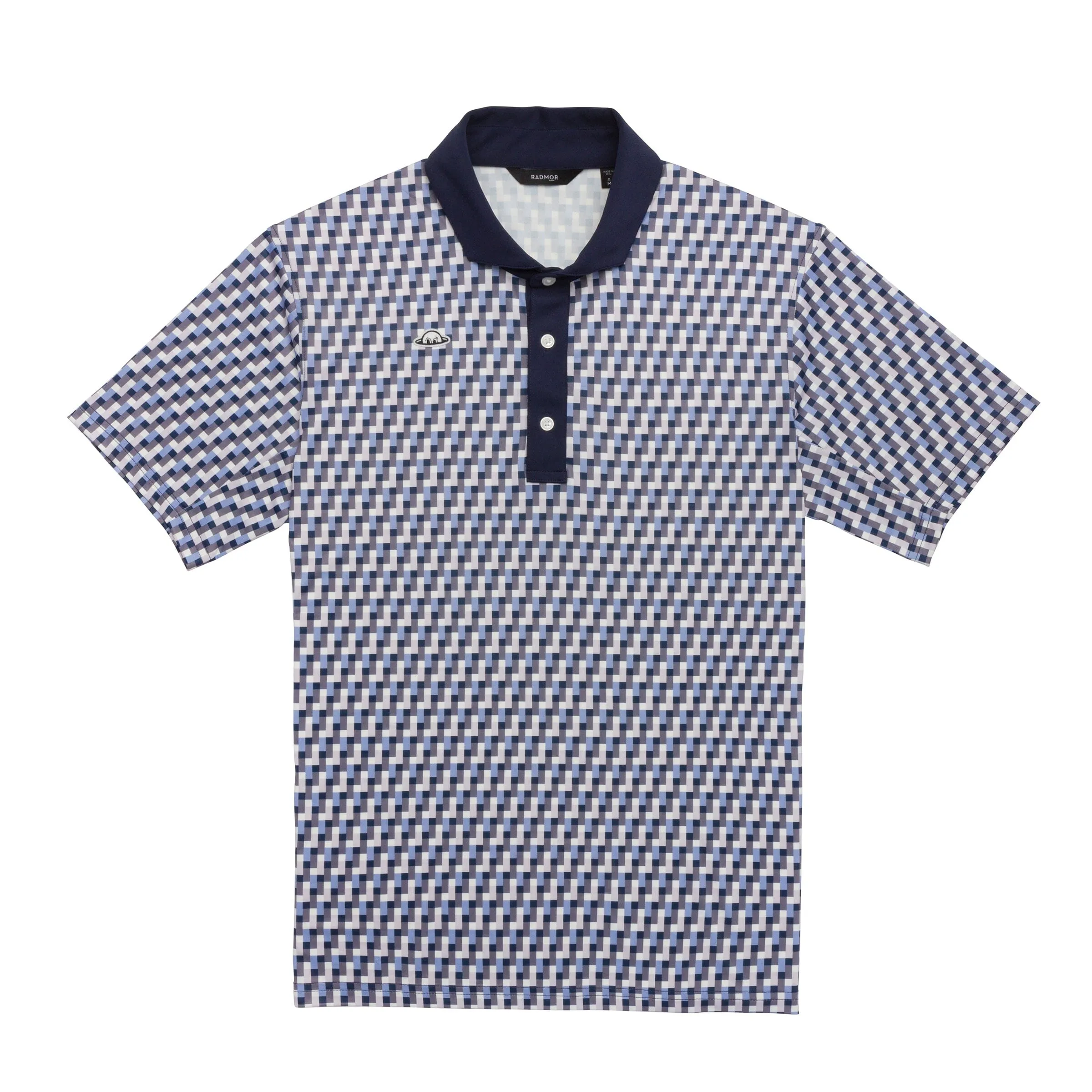 Taylor Recycled Tetris Polo - Navy