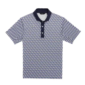 Taylor Recycled Tetris Polo - Navy