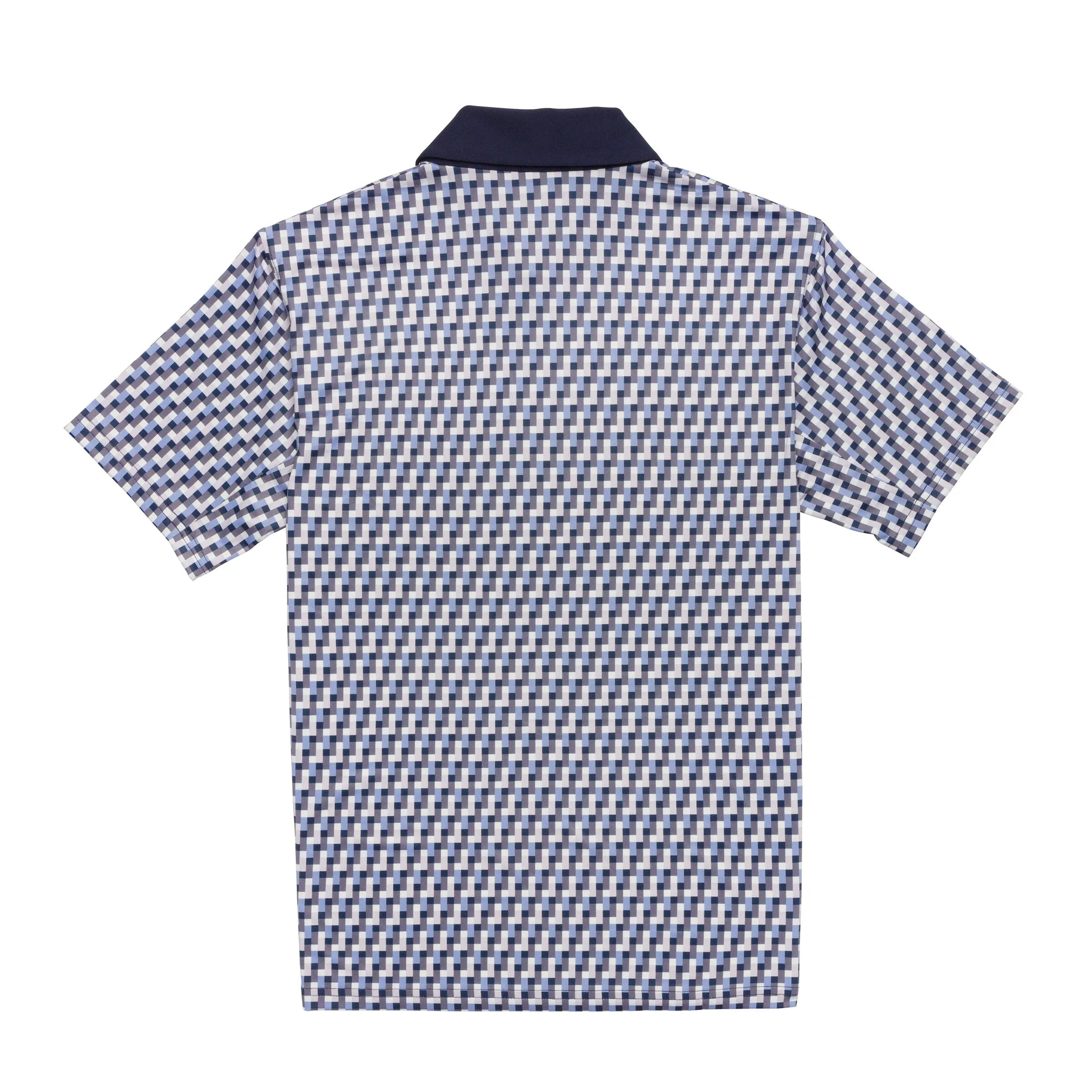 Taylor Recycled Tetris Polo - Navy