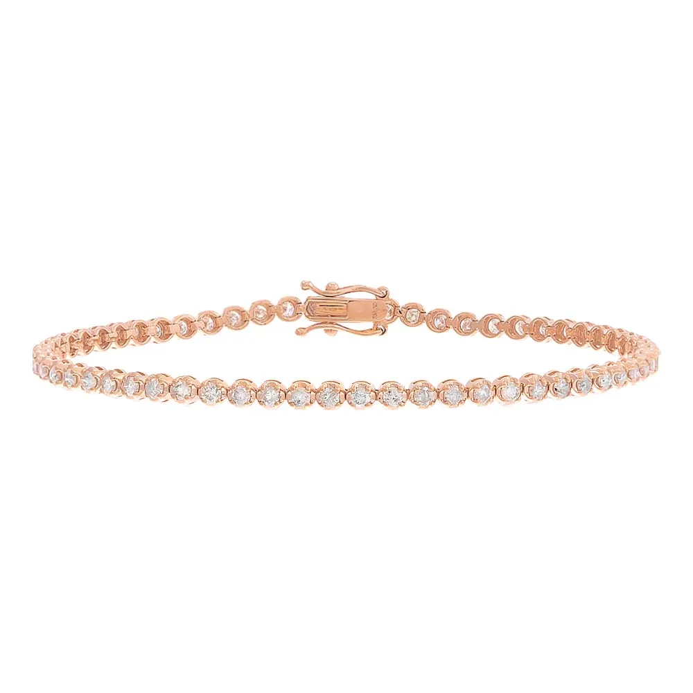 Tennis Bracelet | 1 Carat Diamond | 14K Rose Gold