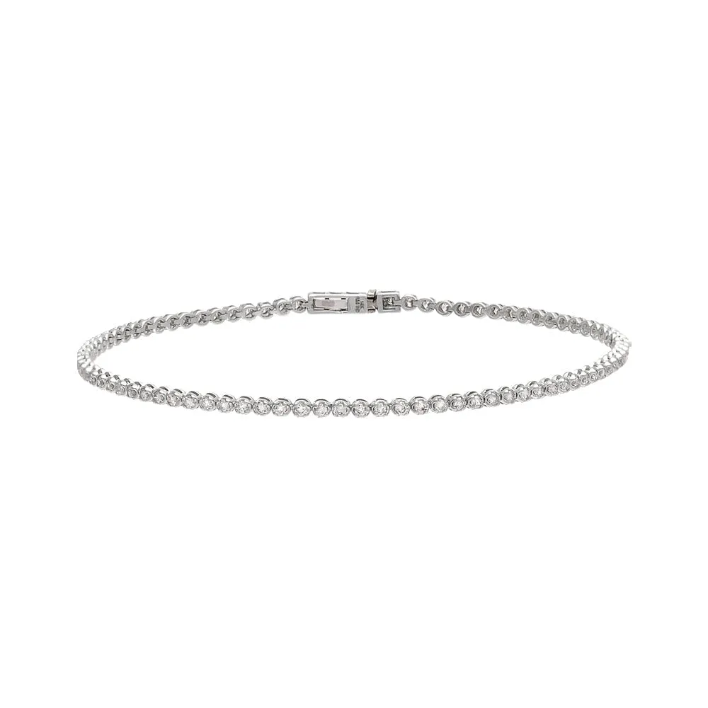 Tennis Bracelet | 1 Carat Diamond | 14K White Gold