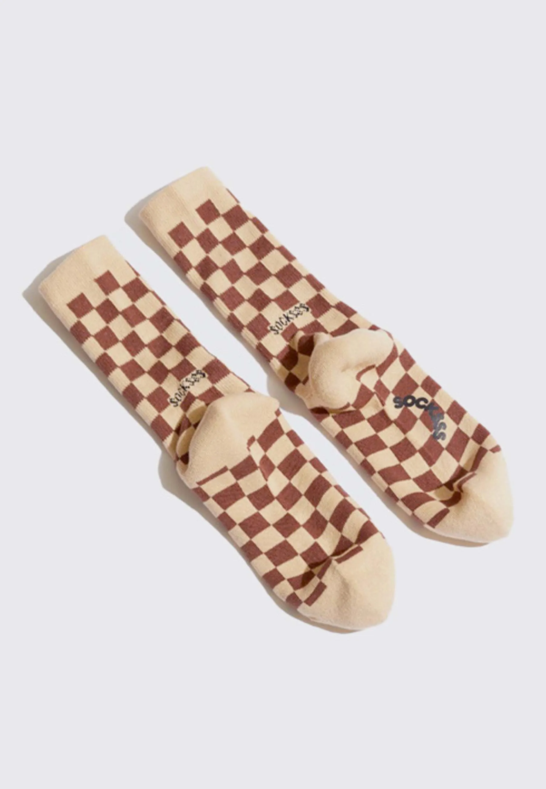 Tennis Squares Socks - cinnamon spice