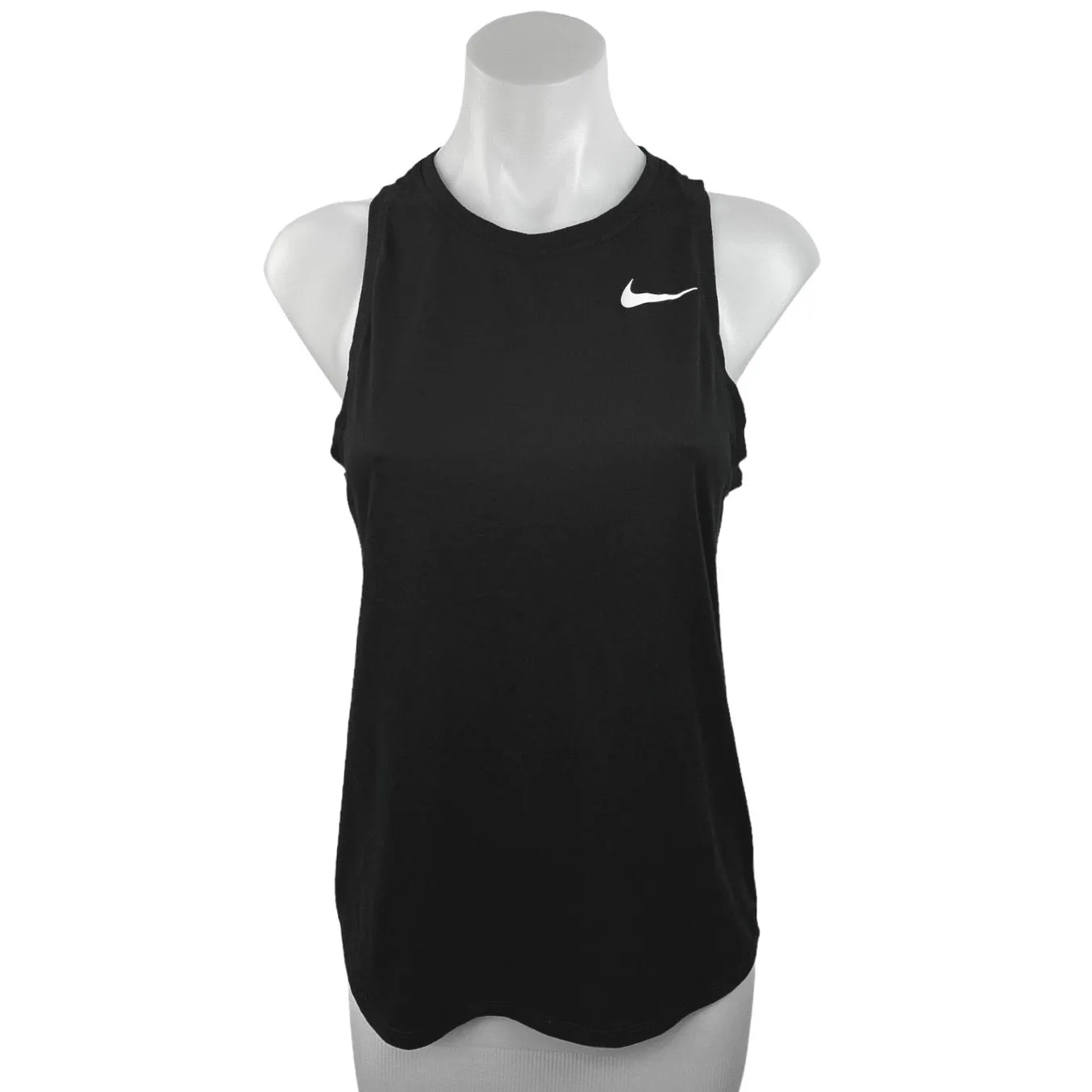 The Nike Tee Dri-Fit Women's Black Sleeveless Fitness Crew Neck T-shirt Top Sz S