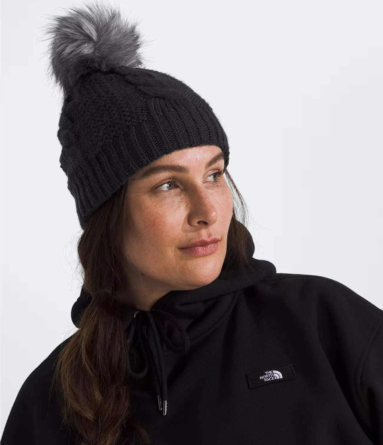 The North Face Oh Mega Fur Pom Lined Beanie