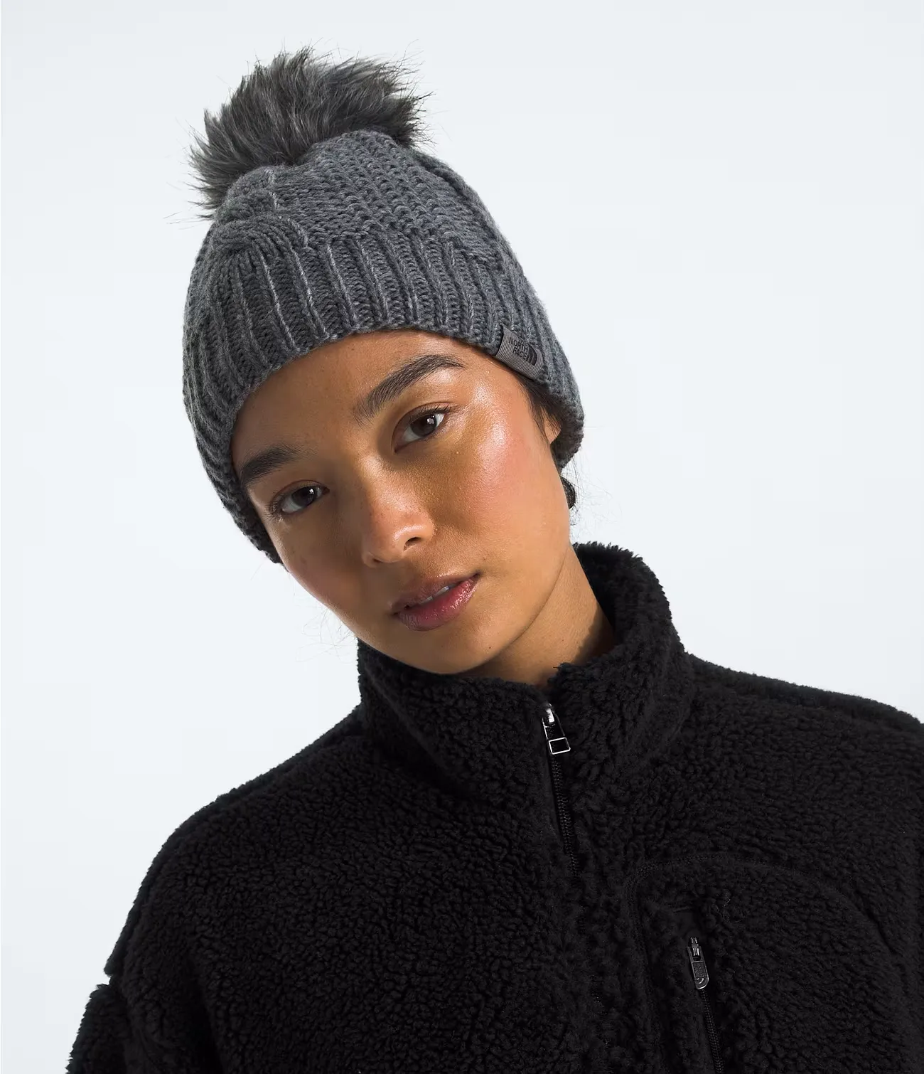 The North Face Oh Mega Fur Pom Lined Beanie