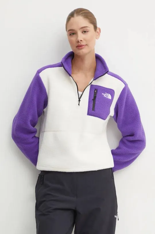 The North Face sports sweatshirt Yumiori 1/4 Zip violet color NF0A88439IA1