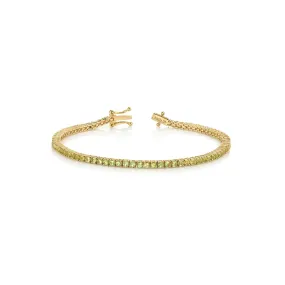 The Perfect Tennis Bracelet - Peridot / 14k Yellow Gold