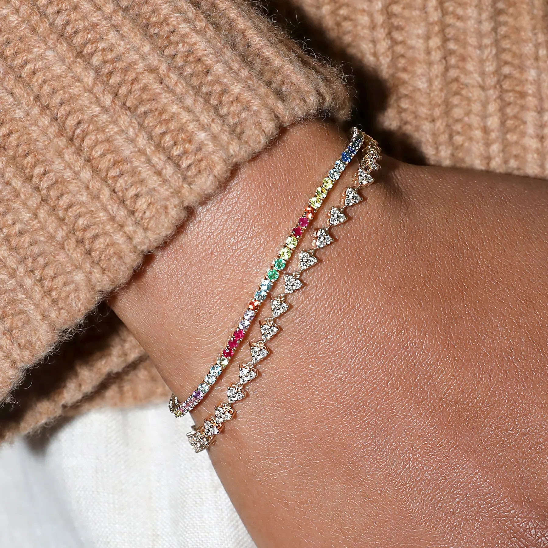 The Perfect Tennis Bracelet - Rainbow / 14k Yellow Gold