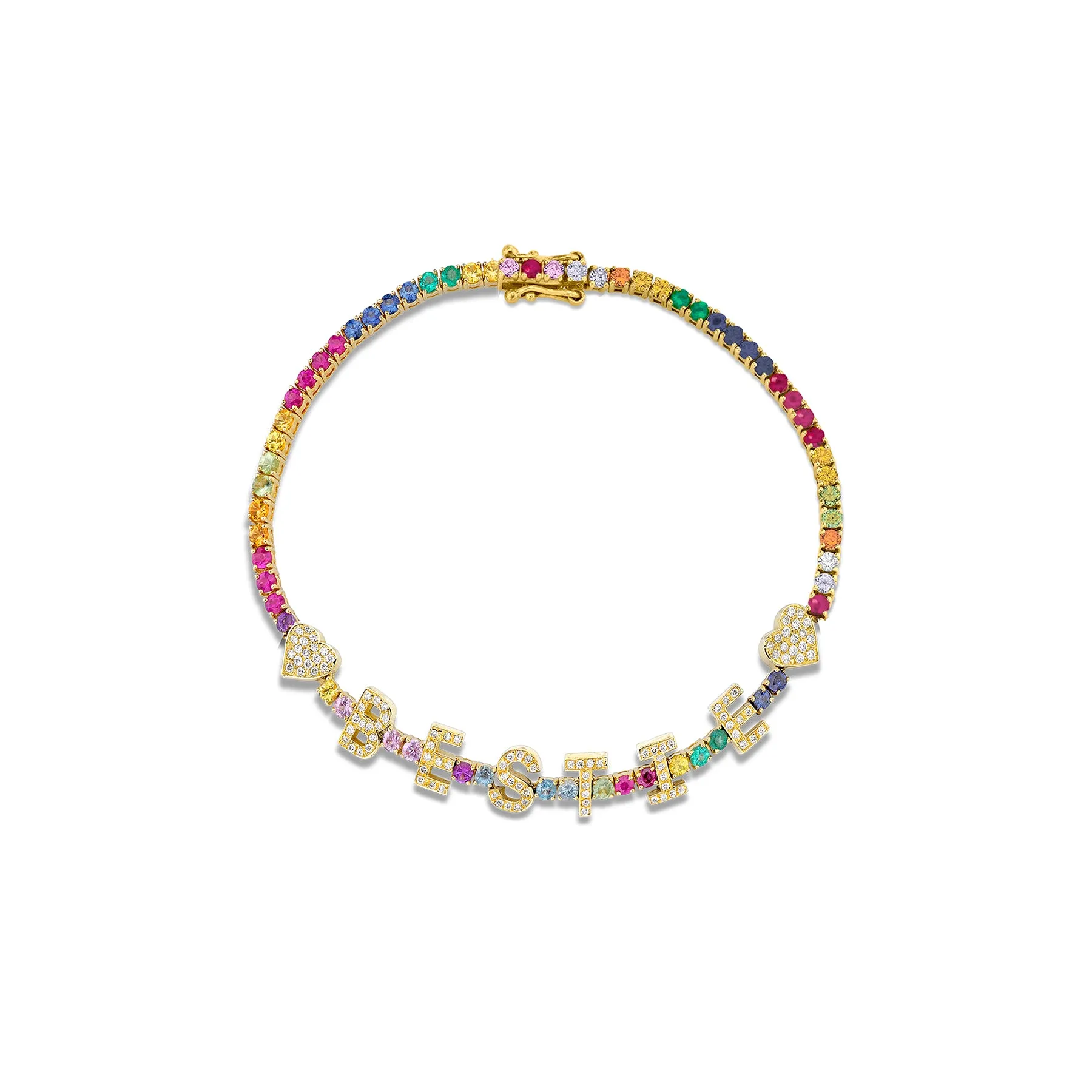 The Perfect Tennis Bracelet - Rainbow / 14k Yellow Gold