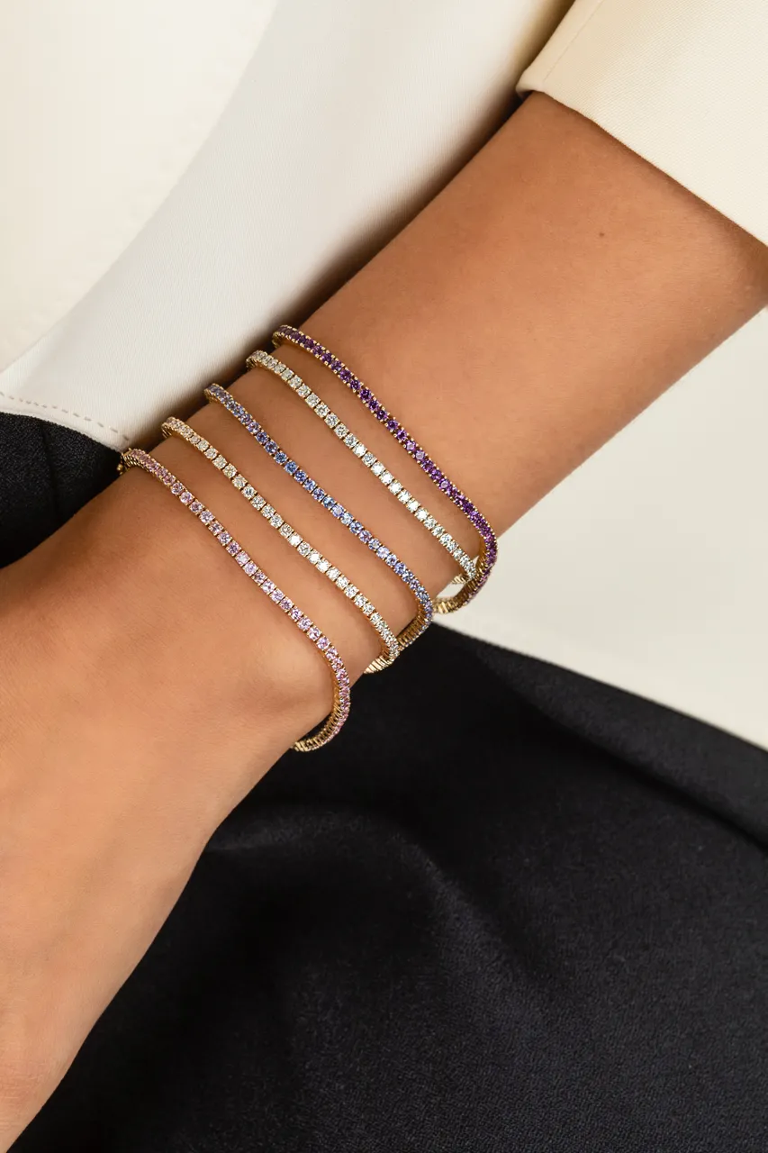 The Perfect Tennis Bracelet - Tanzanite / 14k Yellow Gold