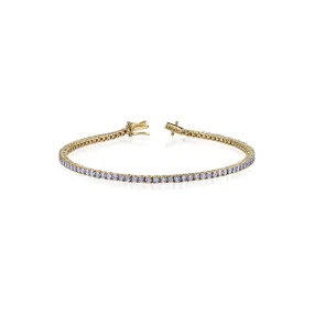 The Perfect Tennis Bracelet - Tanzanite / 14k Yellow Gold