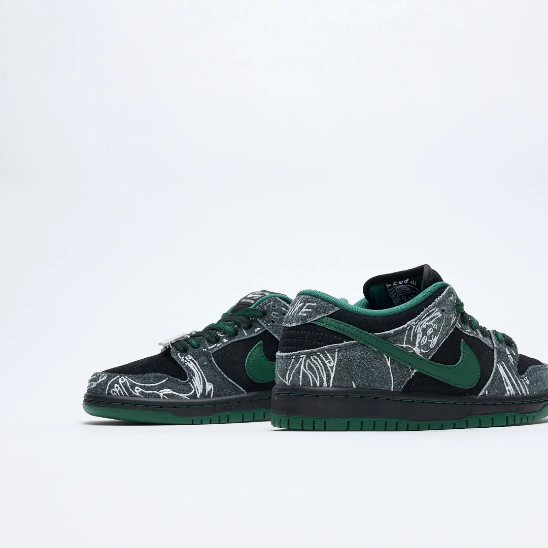 There Skateboards x Nike SB - Dunk Low Pro (Black/Gorge Green)