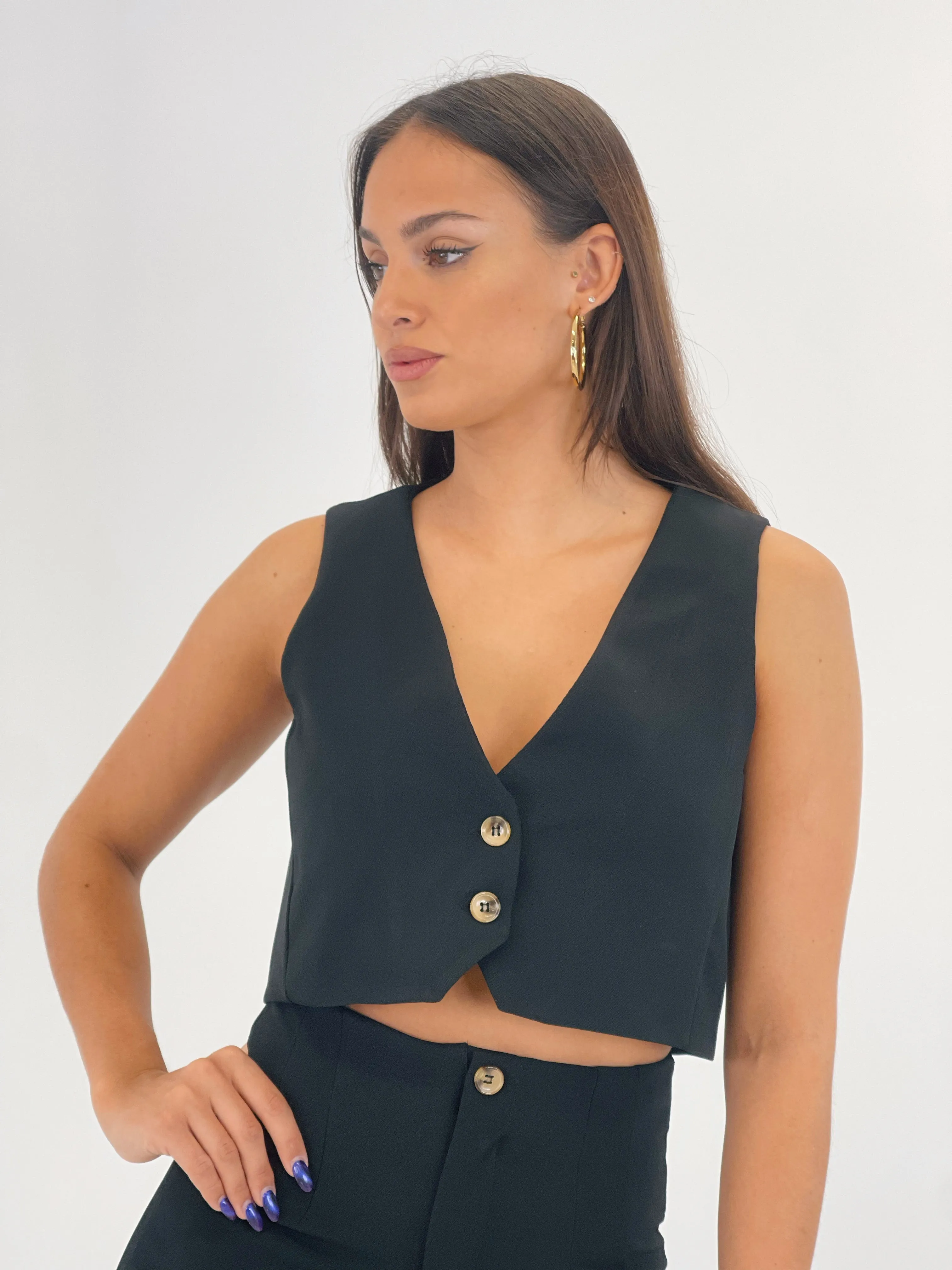 Tilda cropped vest