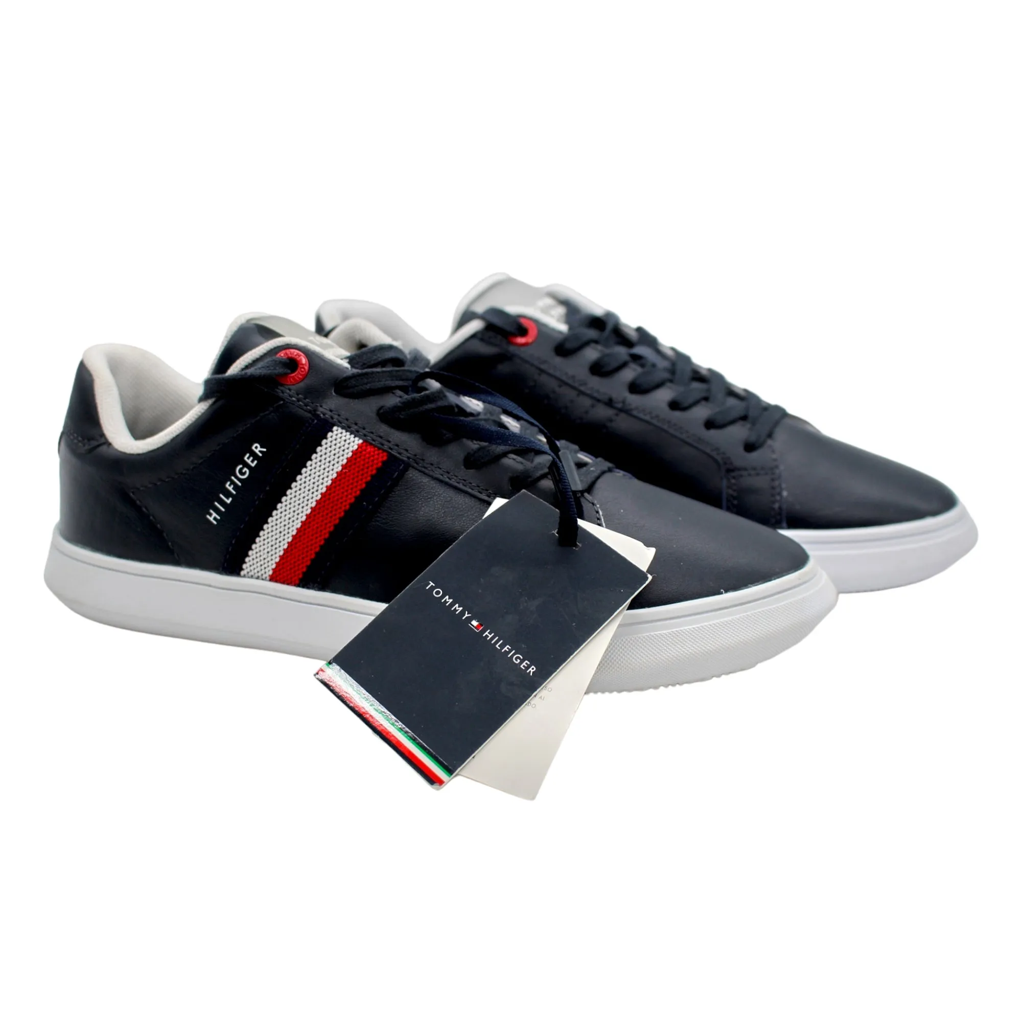 Tommy Hilfiger Blue Leather Trainers