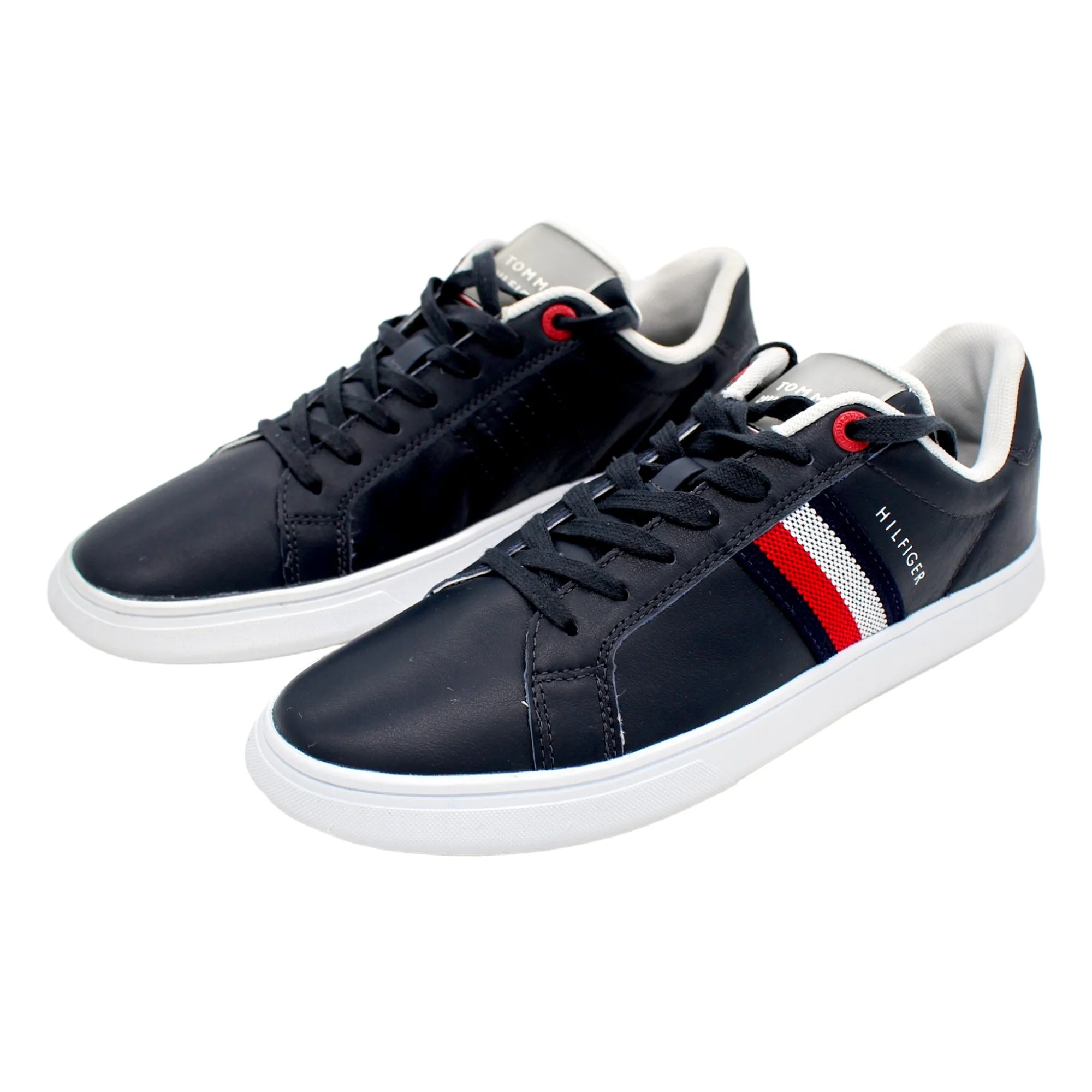 Tommy Hilfiger Blue Leather Trainers