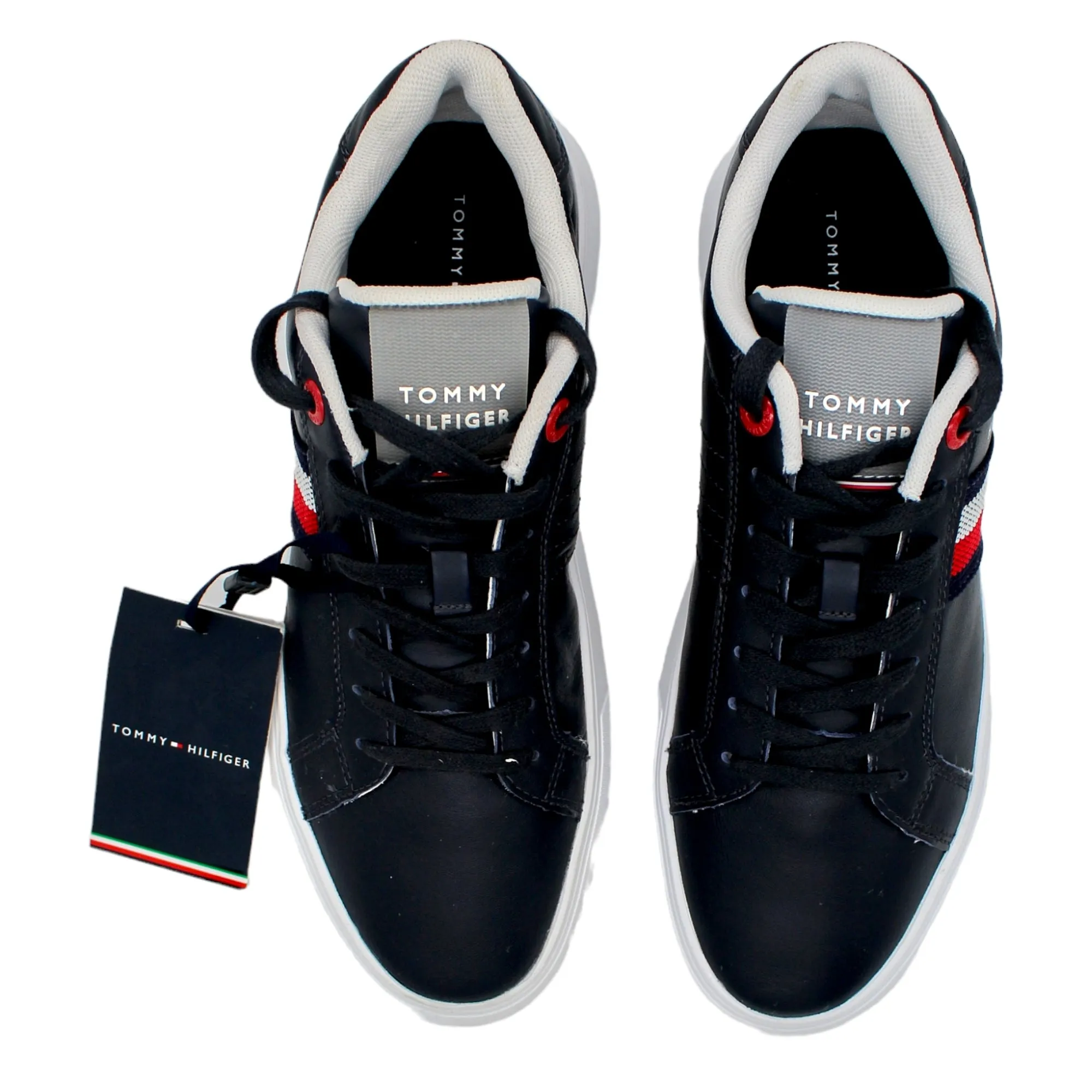 Tommy Hilfiger Blue Leather Trainers