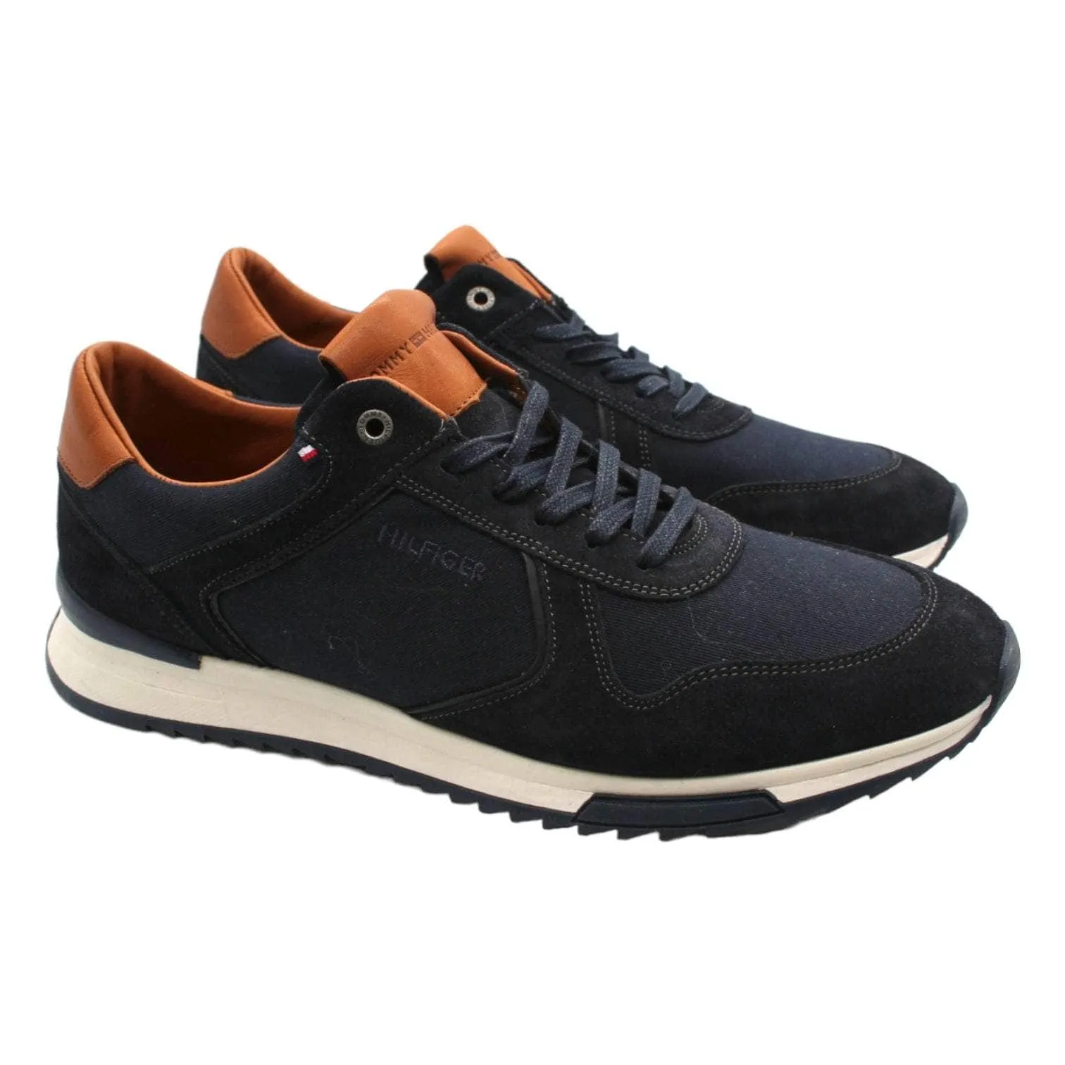 Tommy Hilfiger Navy Embroidered Logo Trainers