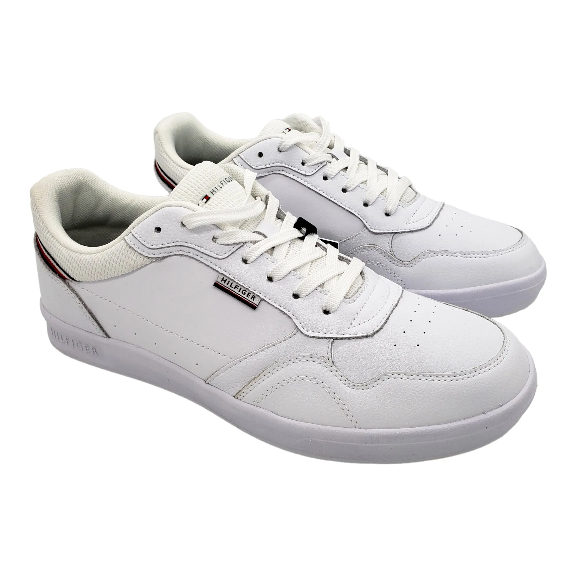 Tommy Hilfiger White Leather Cupsole Trainers