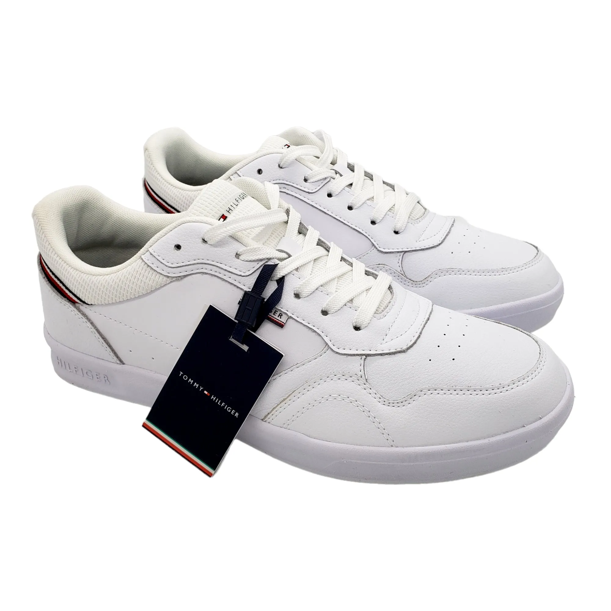 Tommy Hilfiger White Leather Cupsole Trainers