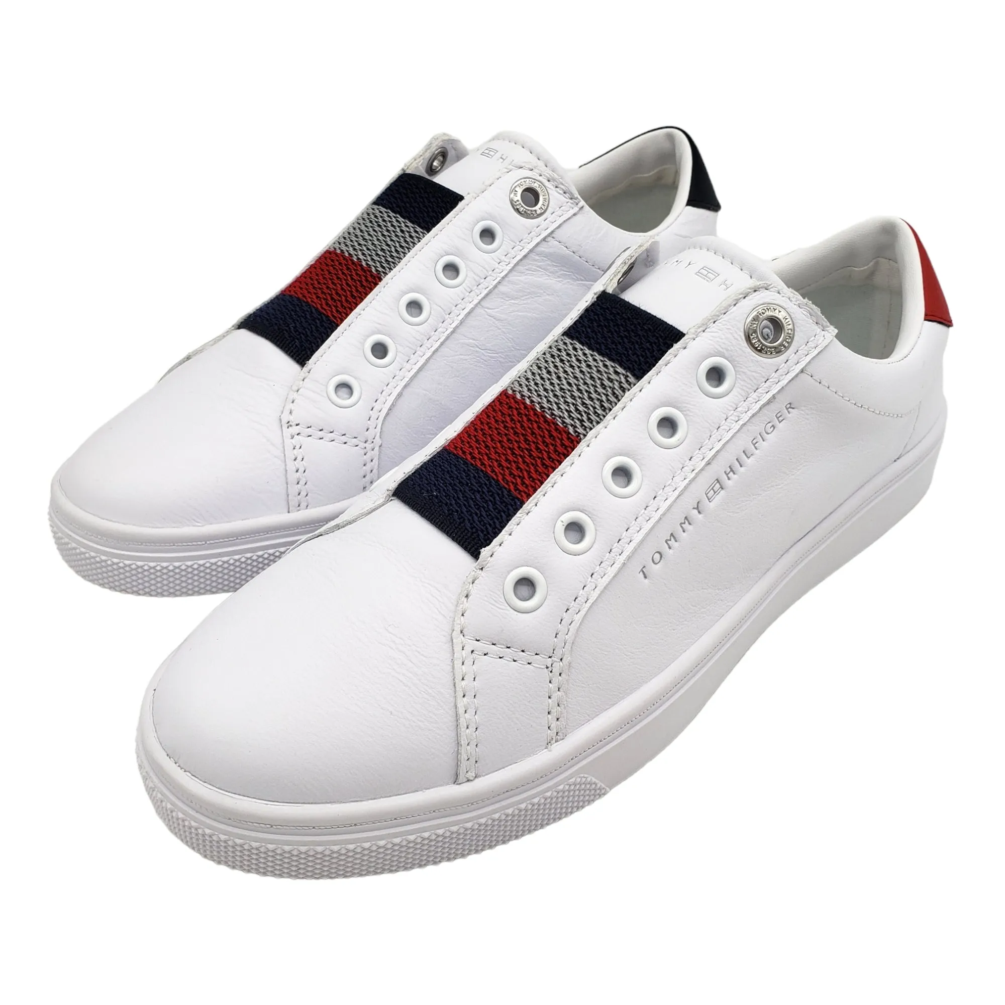 Tommy Hilfiger White Slip On Trainers