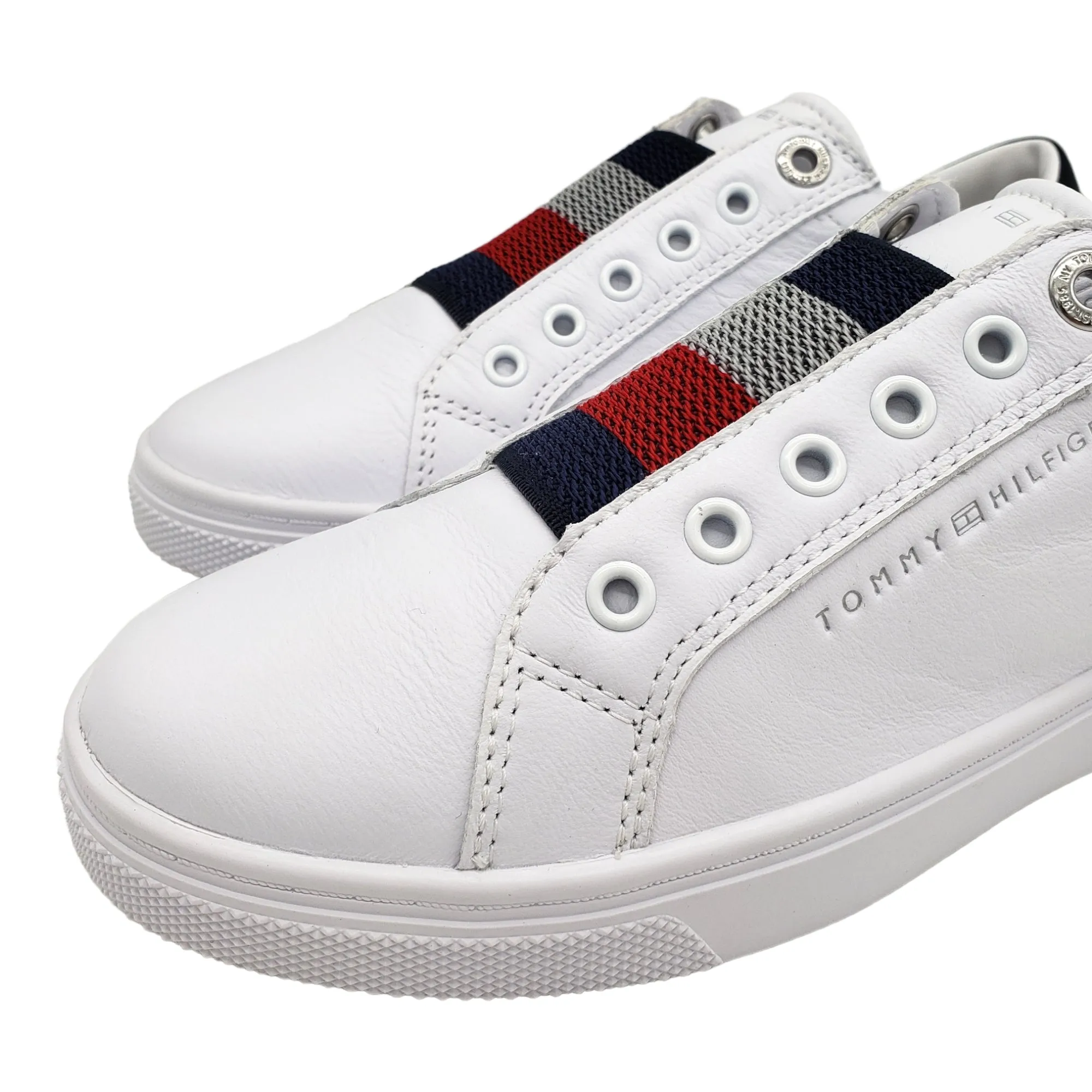 Tommy Hilfiger White Slip On Trainers