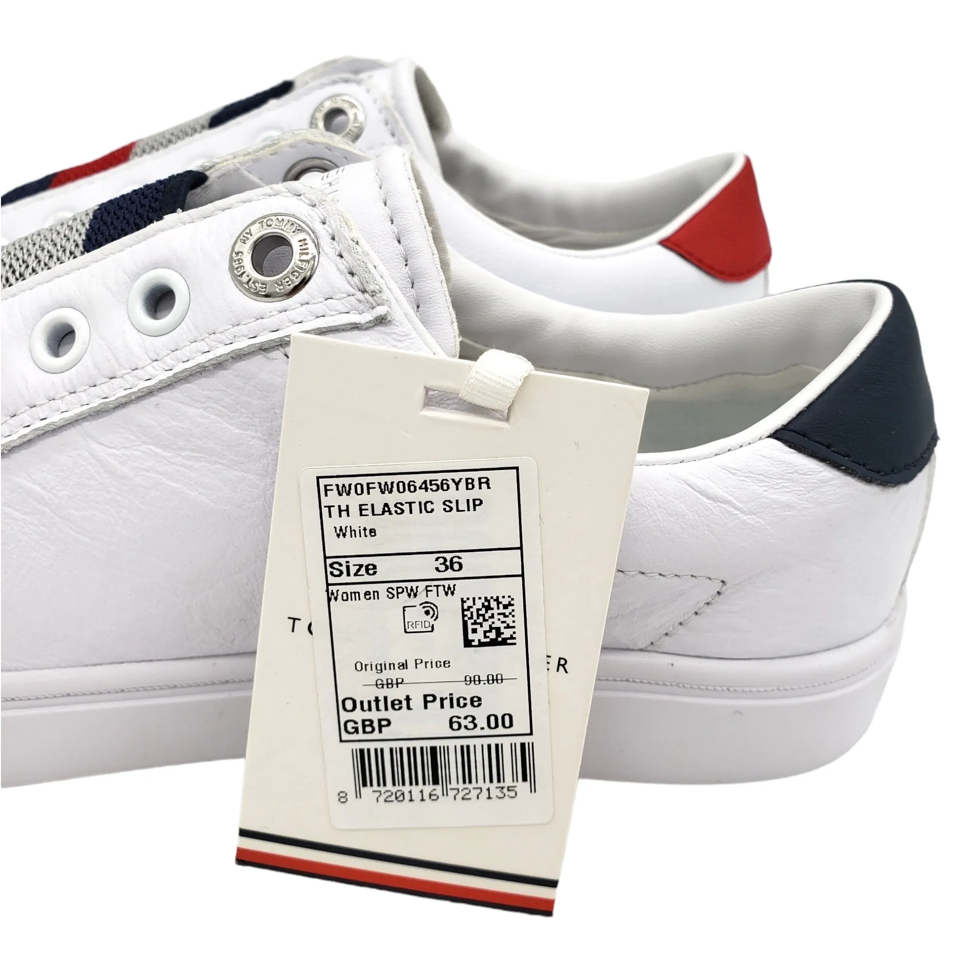 Tommy Hilfiger White Slip On Trainers