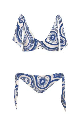 Top De Bikini Juana Blue Pavoni & Bottom De Bikini Juani Blue Pavoni