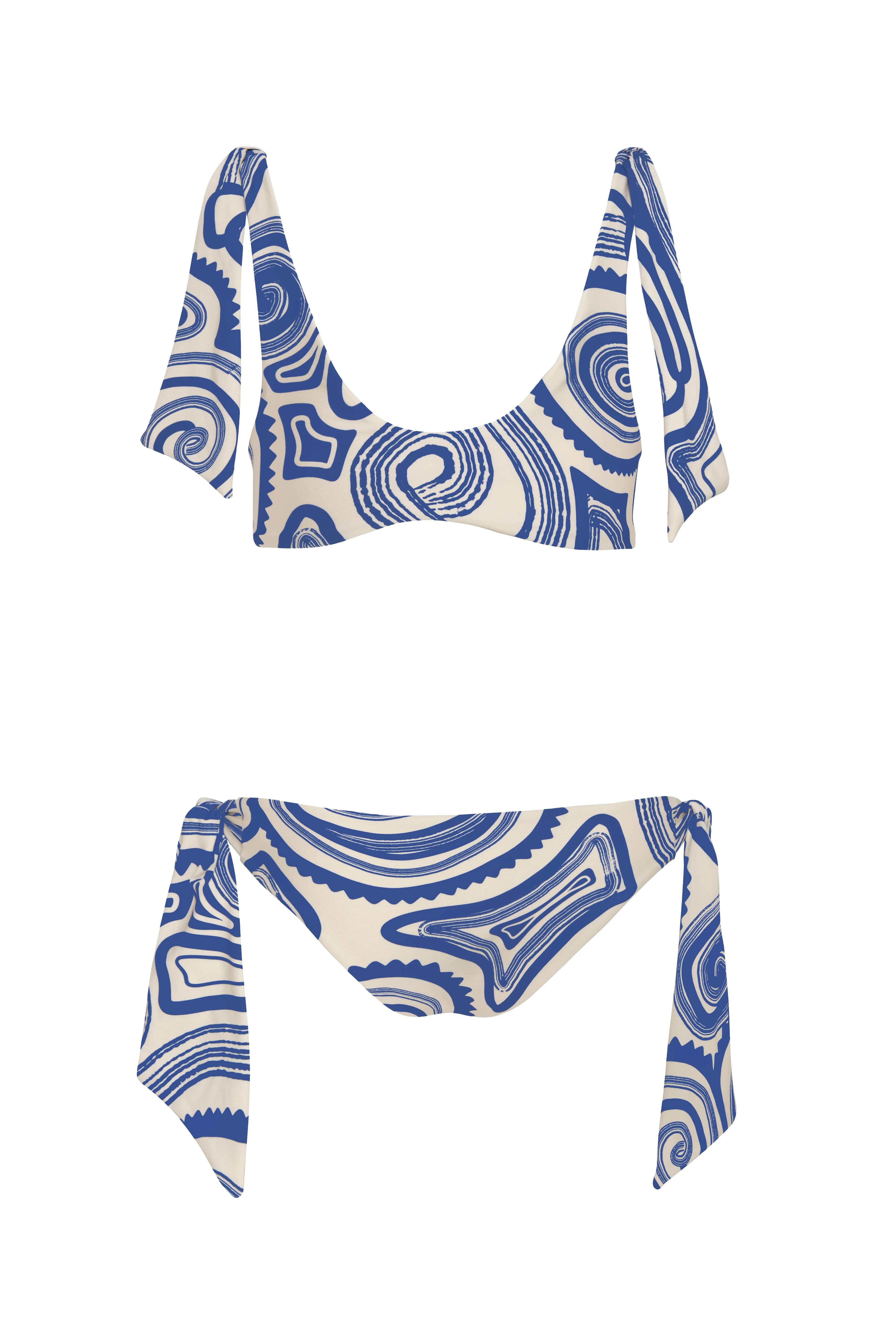 Top De Bikini Juana Blue Pavoni & Bottom De Bikini Juani Blue Pavoni