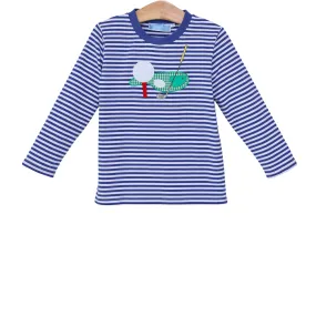 Trotter Street Kids Long Sleeve Applique Tee - Golf