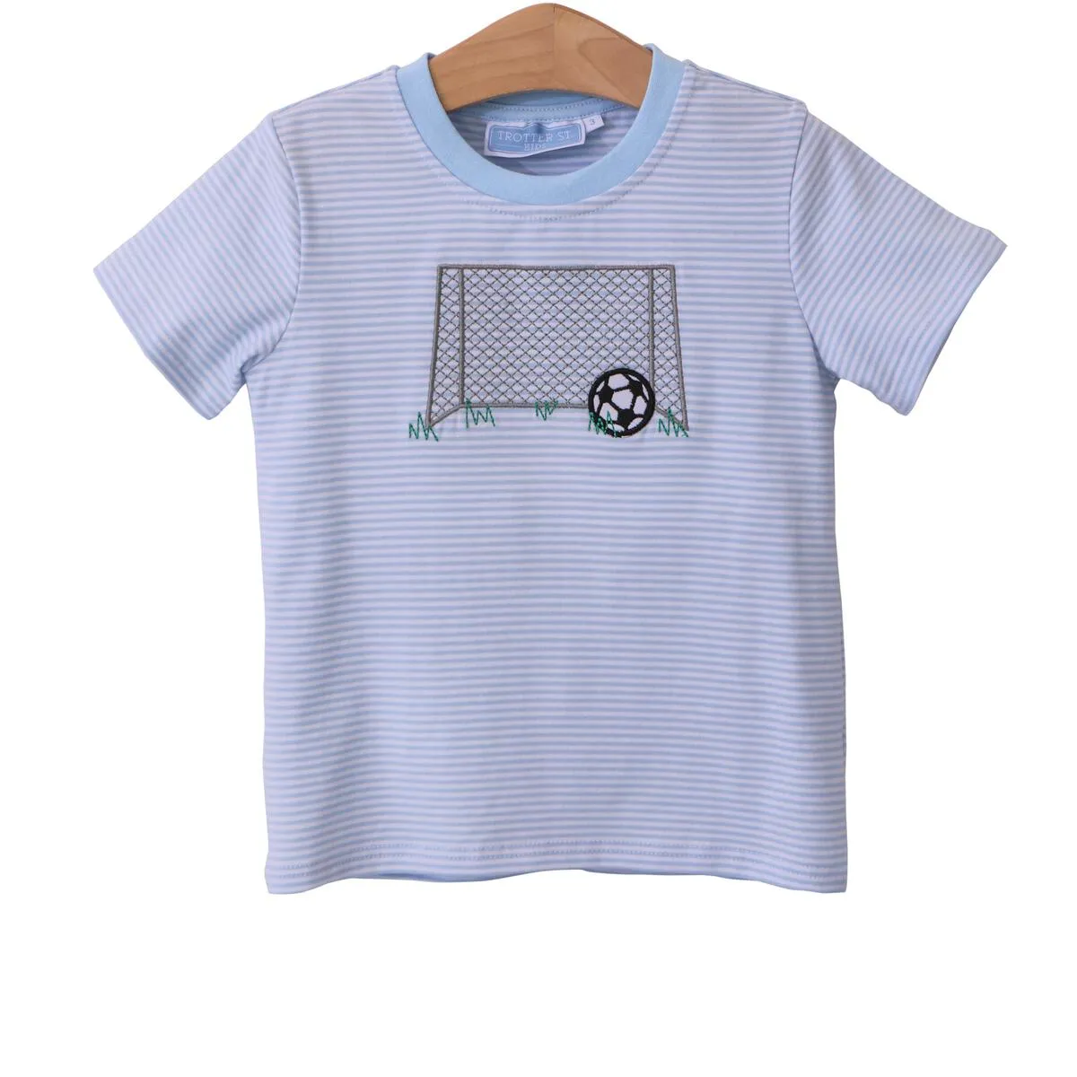 Trotter Street Kids Short Sleeve Applique Tee - Soccer