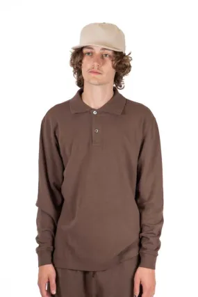 Two Button Polo - Dark Taupe