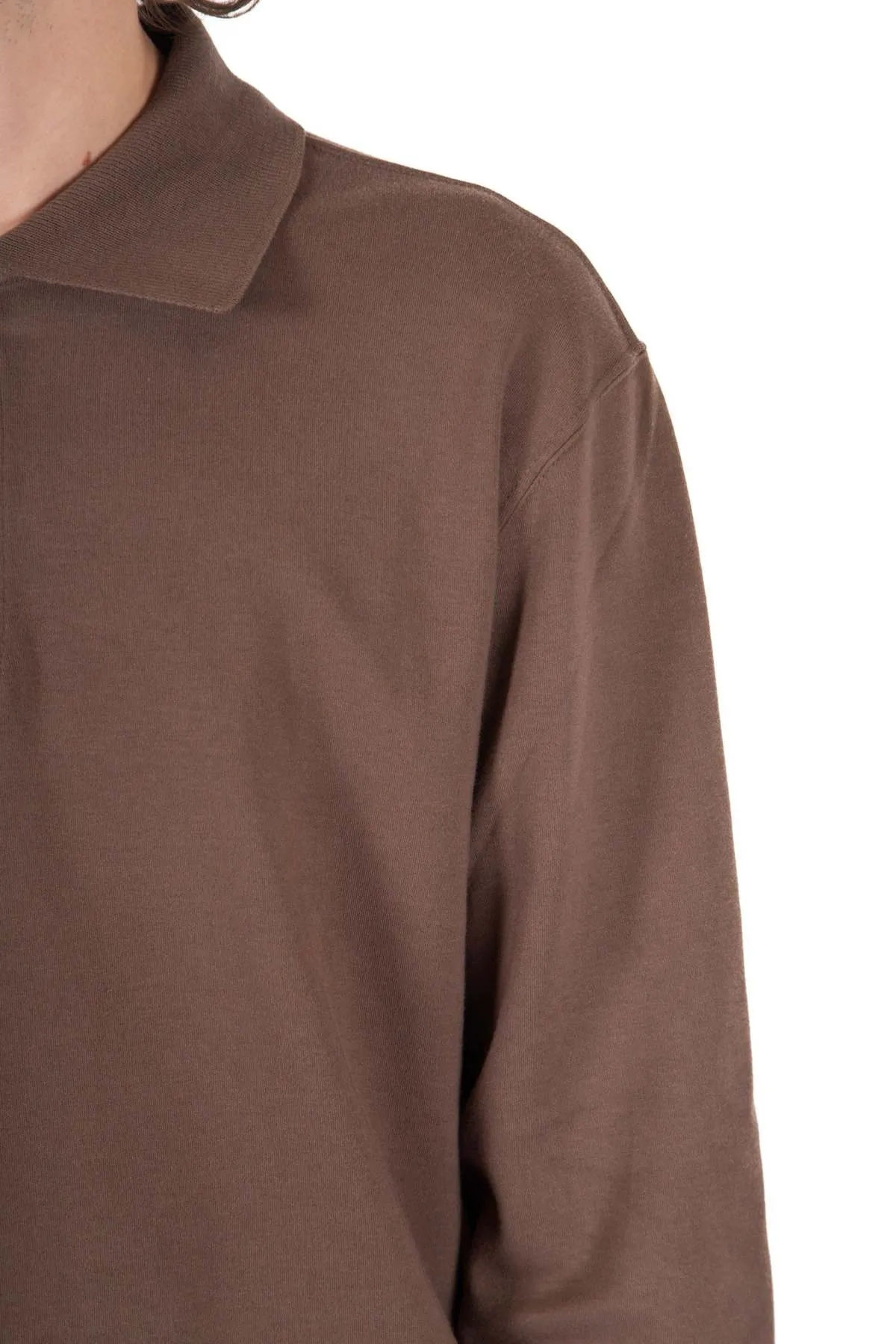 Two Button Polo - Dark Taupe