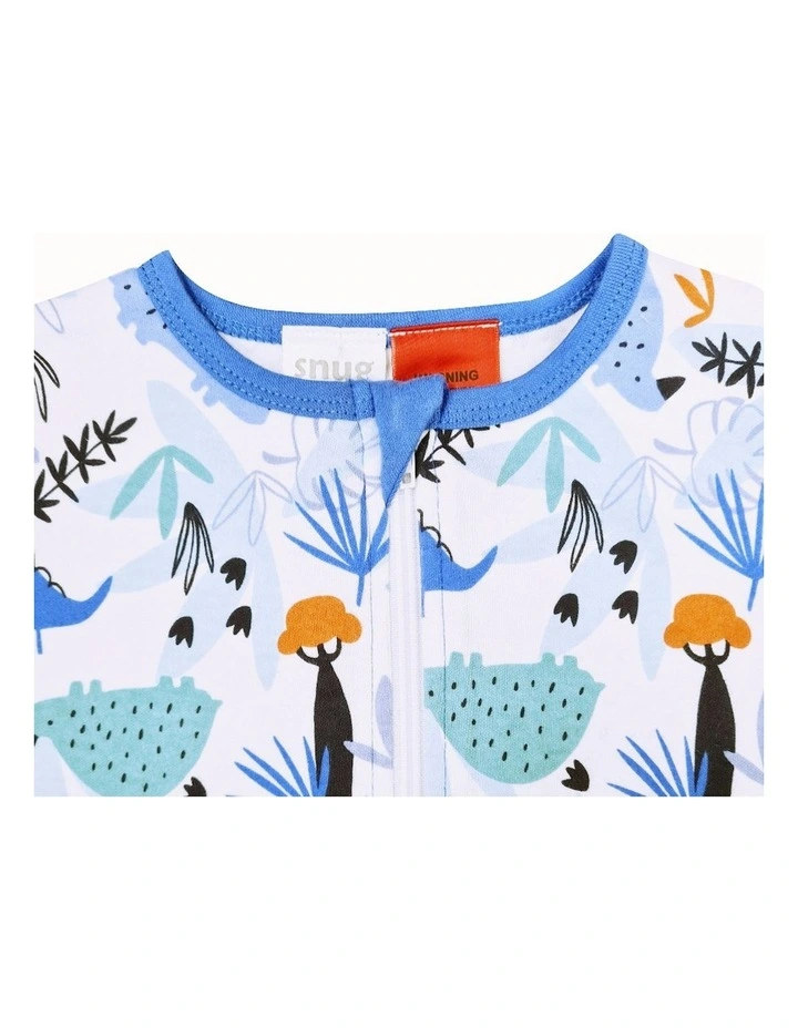 Unlined Long Sleeve Sleeping Bag in Dino