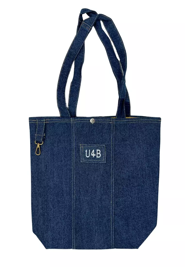 Upcycle4Better Tri-Panel Embroidered Tote Bag