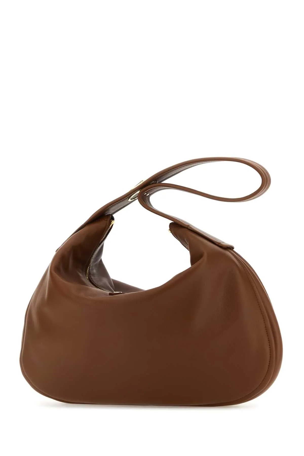 Valentino Garavani Brown Leather Large Go Hobo Shoulder Bag