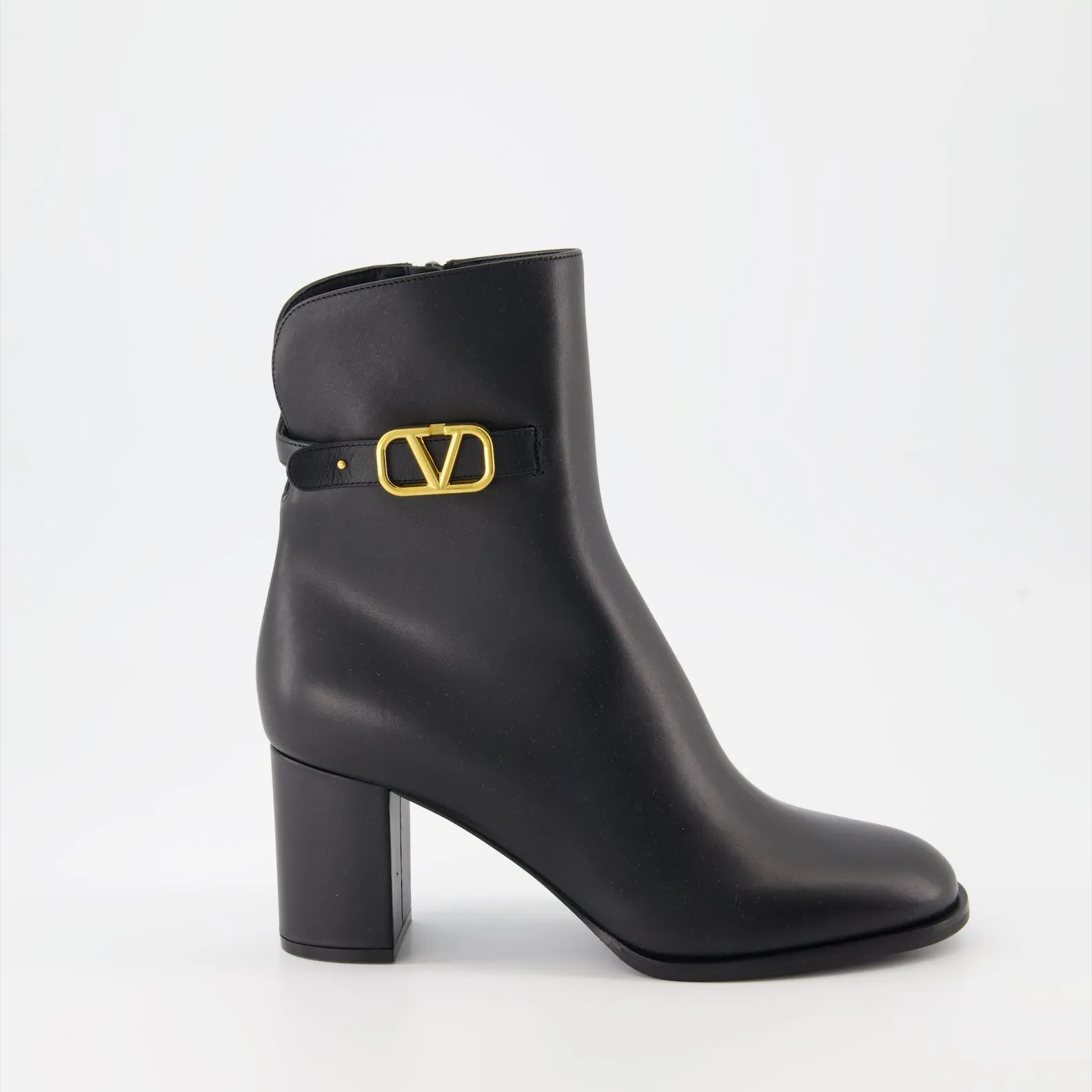 Valetino Garavani VLogo Leather Ankle Boots