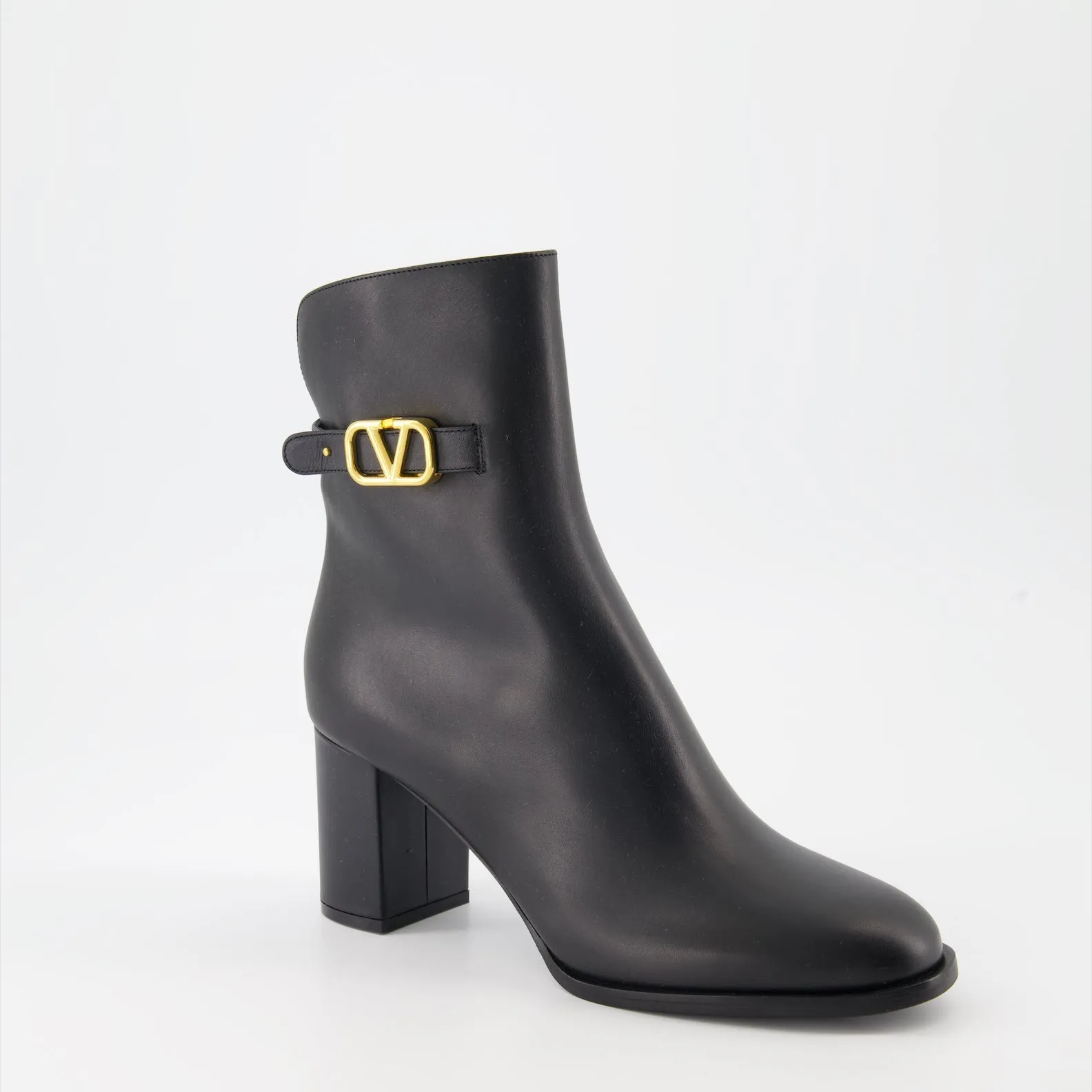 Valetino Garavani VLogo Leather Ankle Boots