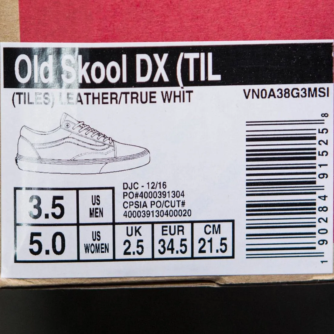 Vans Women Old Skool DX - Tiles (white / leather / true white)