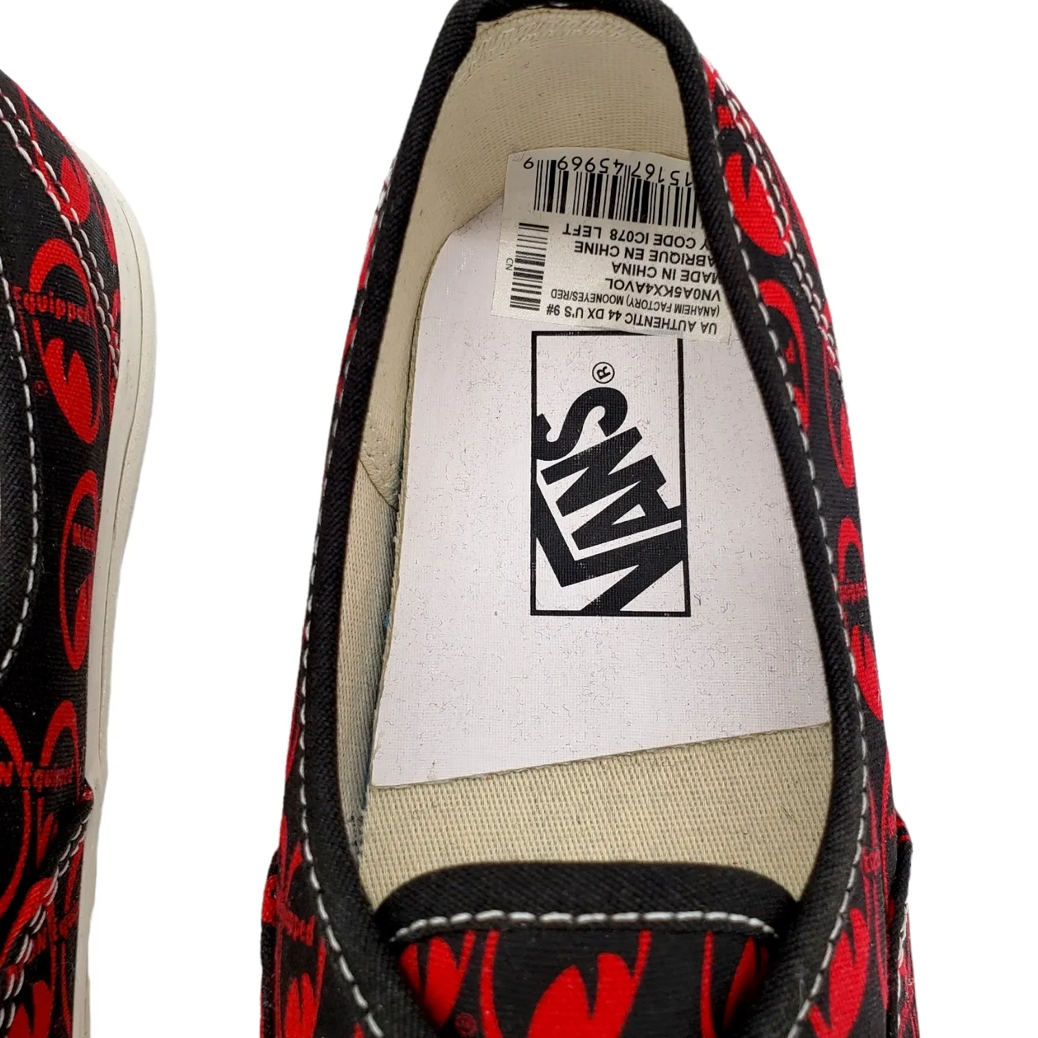 Vans x Mooneyes Black & Red Canvas Trainers