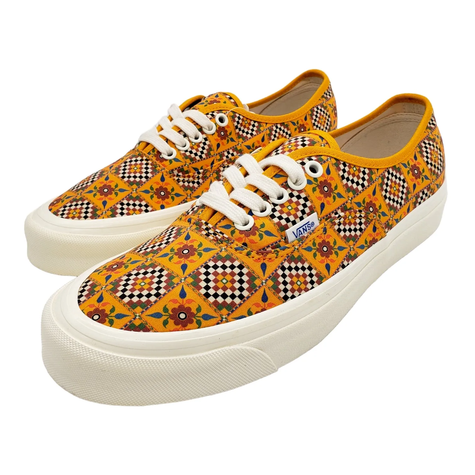 Vans Yellow Floral Checked Board Trainers