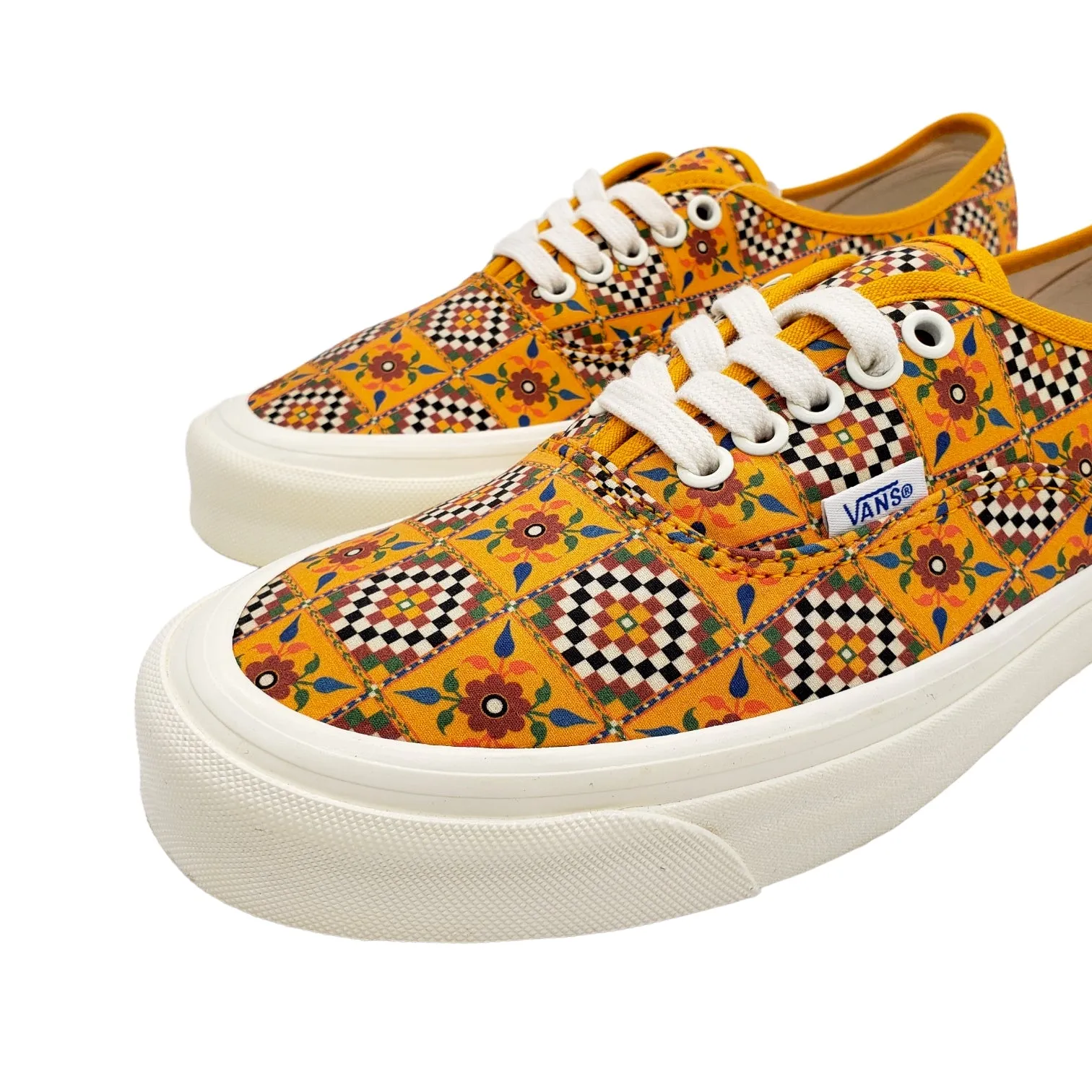 Vans Yellow Floral Checked Board Trainers