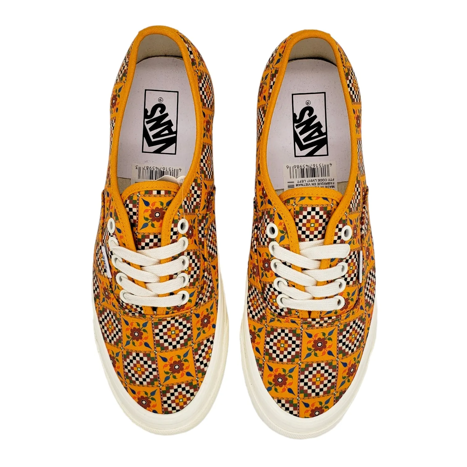 Vans Yellow Floral Checked Board Trainers