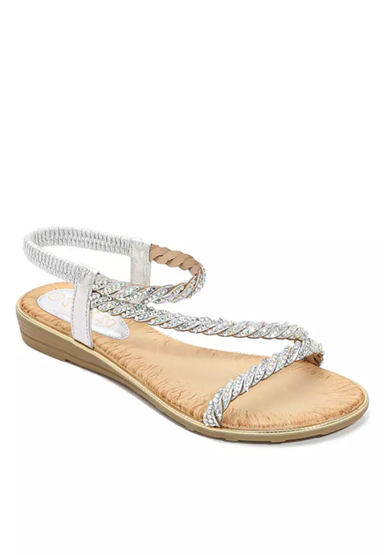 VANSA Iron stones Flat Sandals VSW-S1078