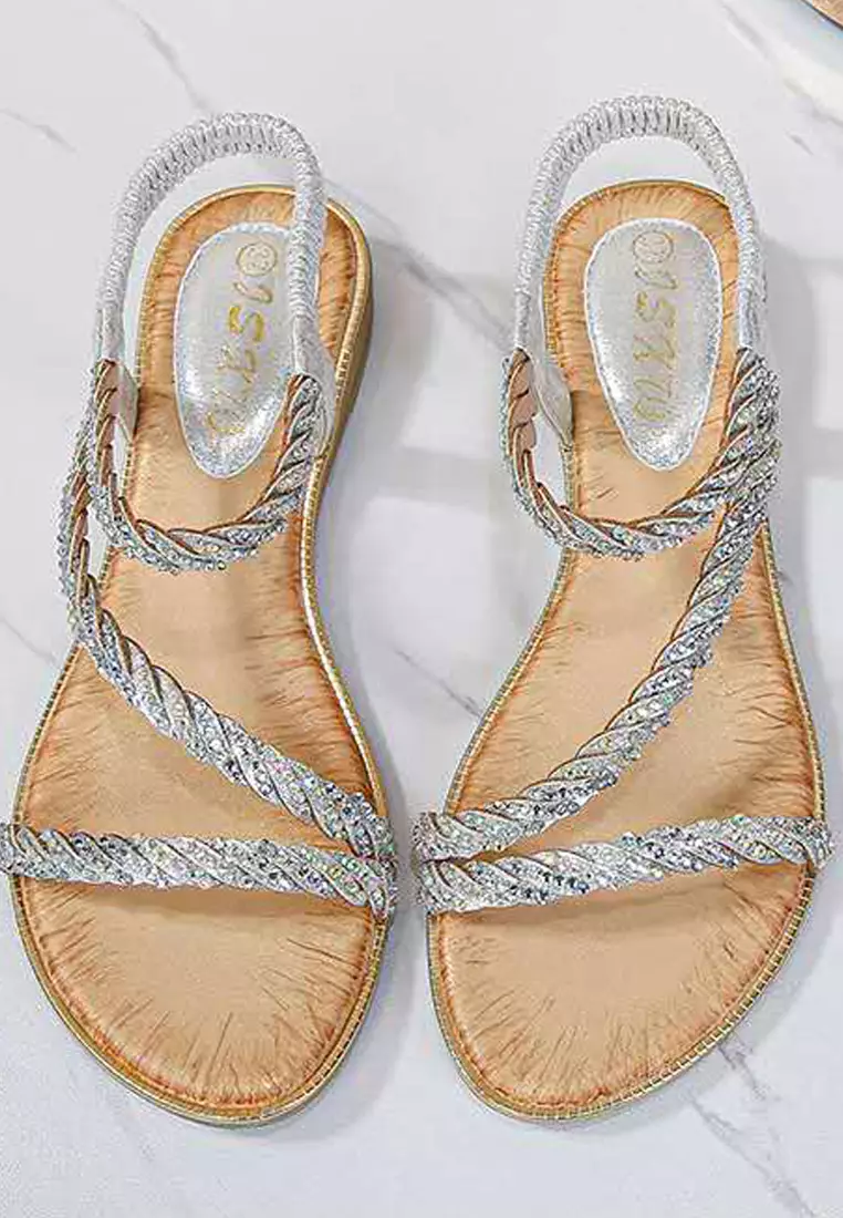 VANSA Iron stones Flat Sandals VSW-S1078