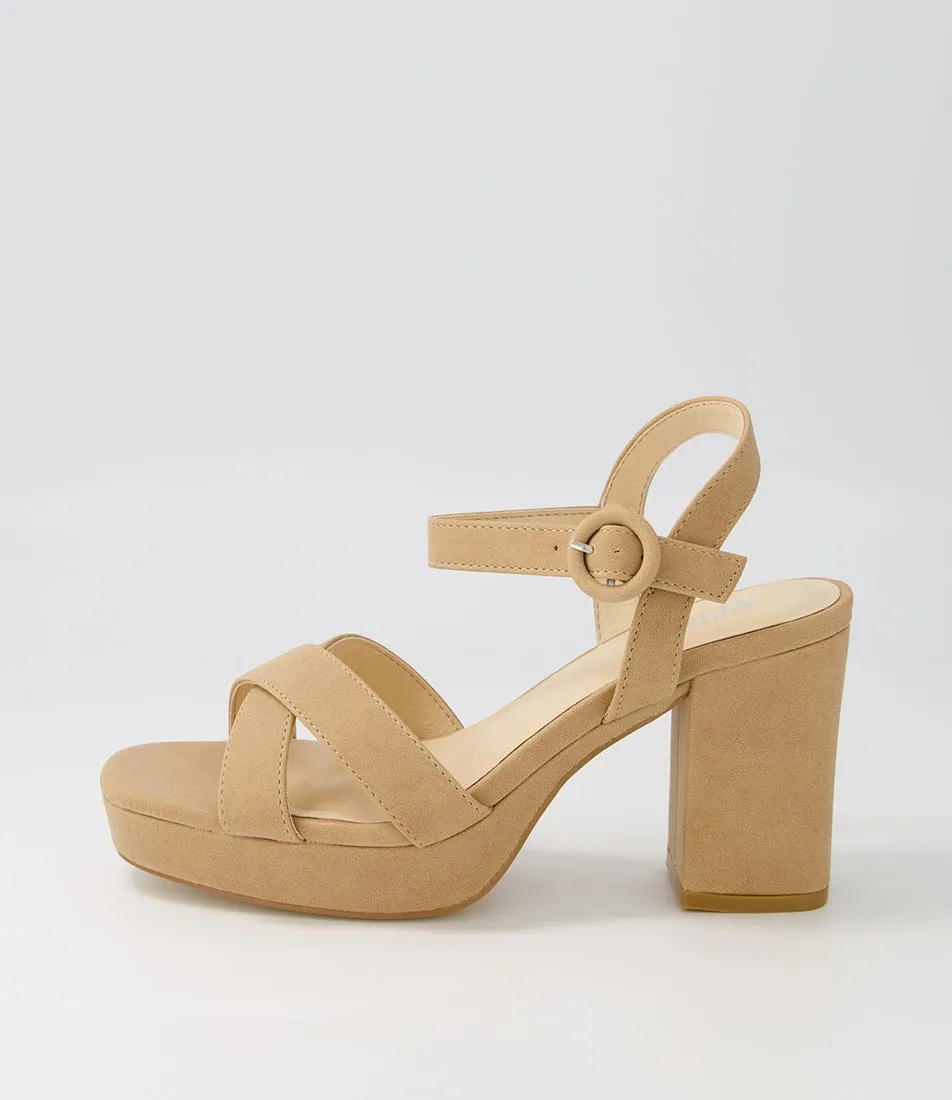 VERALI Heppell Beige Nubuck Pu Sandals