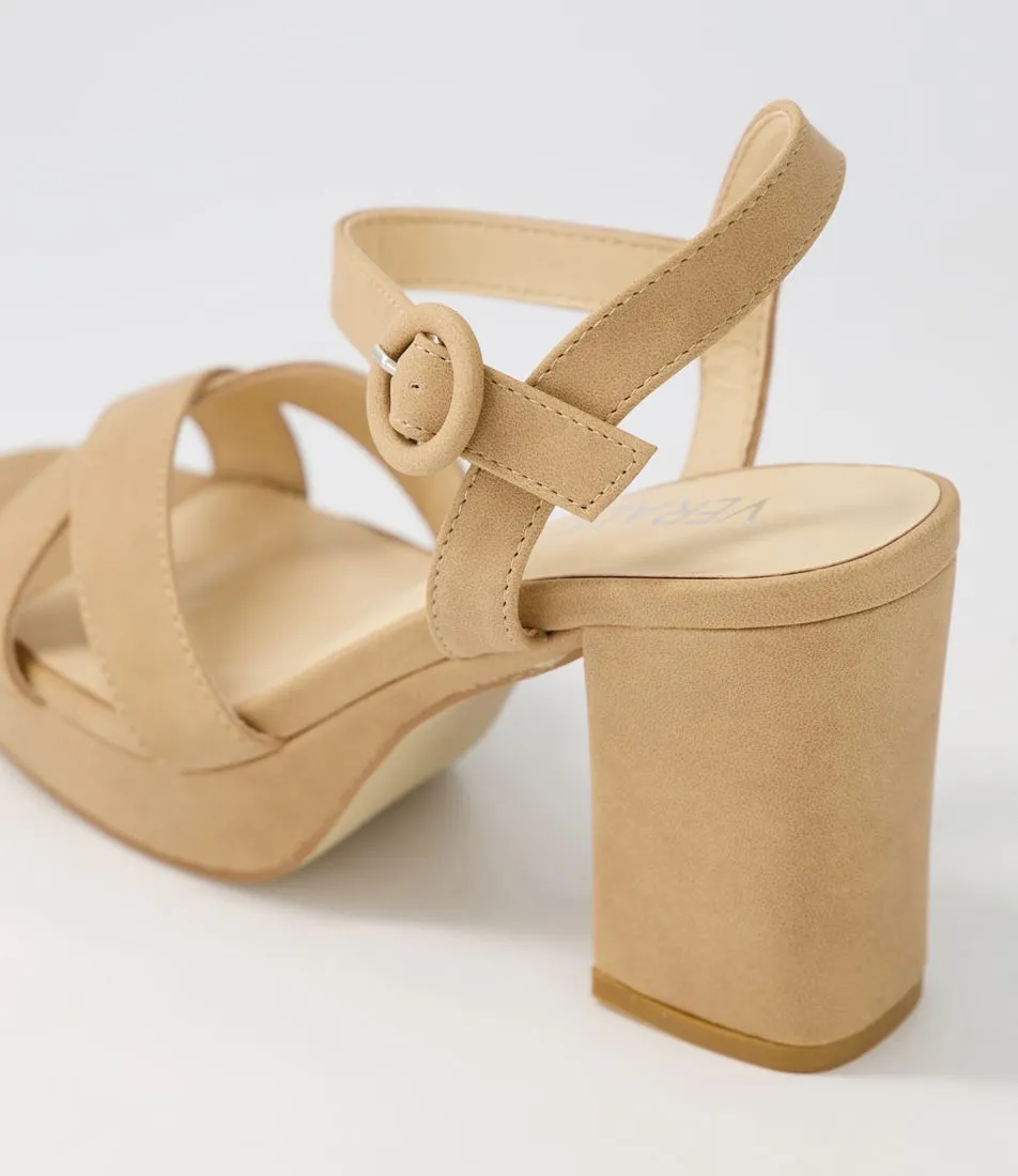 VERALI Heppell Beige Nubuck Pu Sandals